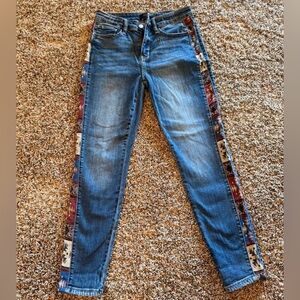 Judy Blue Western Print Relaxed Fit Jeans Womens Size 7/28